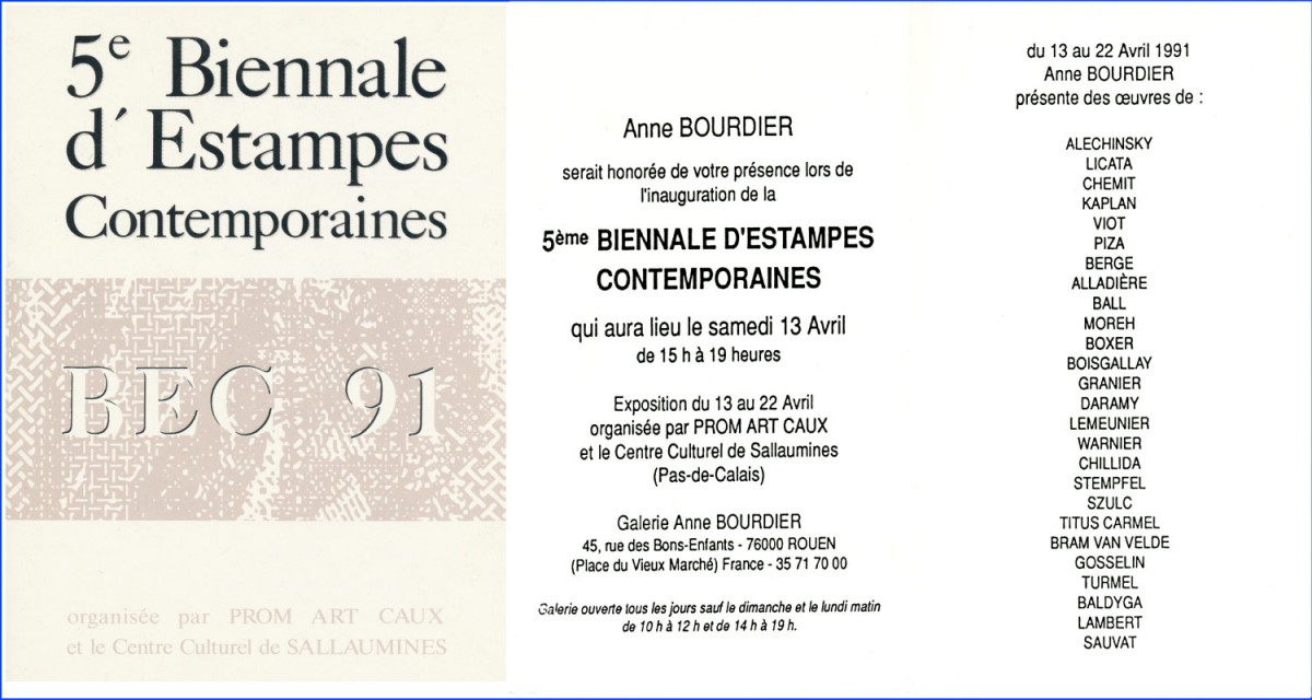 Biennale Galerie  Anne Bourdier